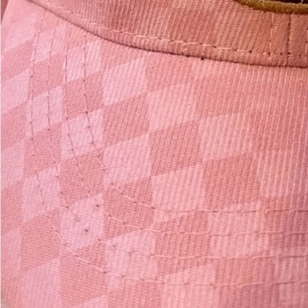 HAT: Pink & Brown Baseball Cap w/Medusa Emblem, EUC
